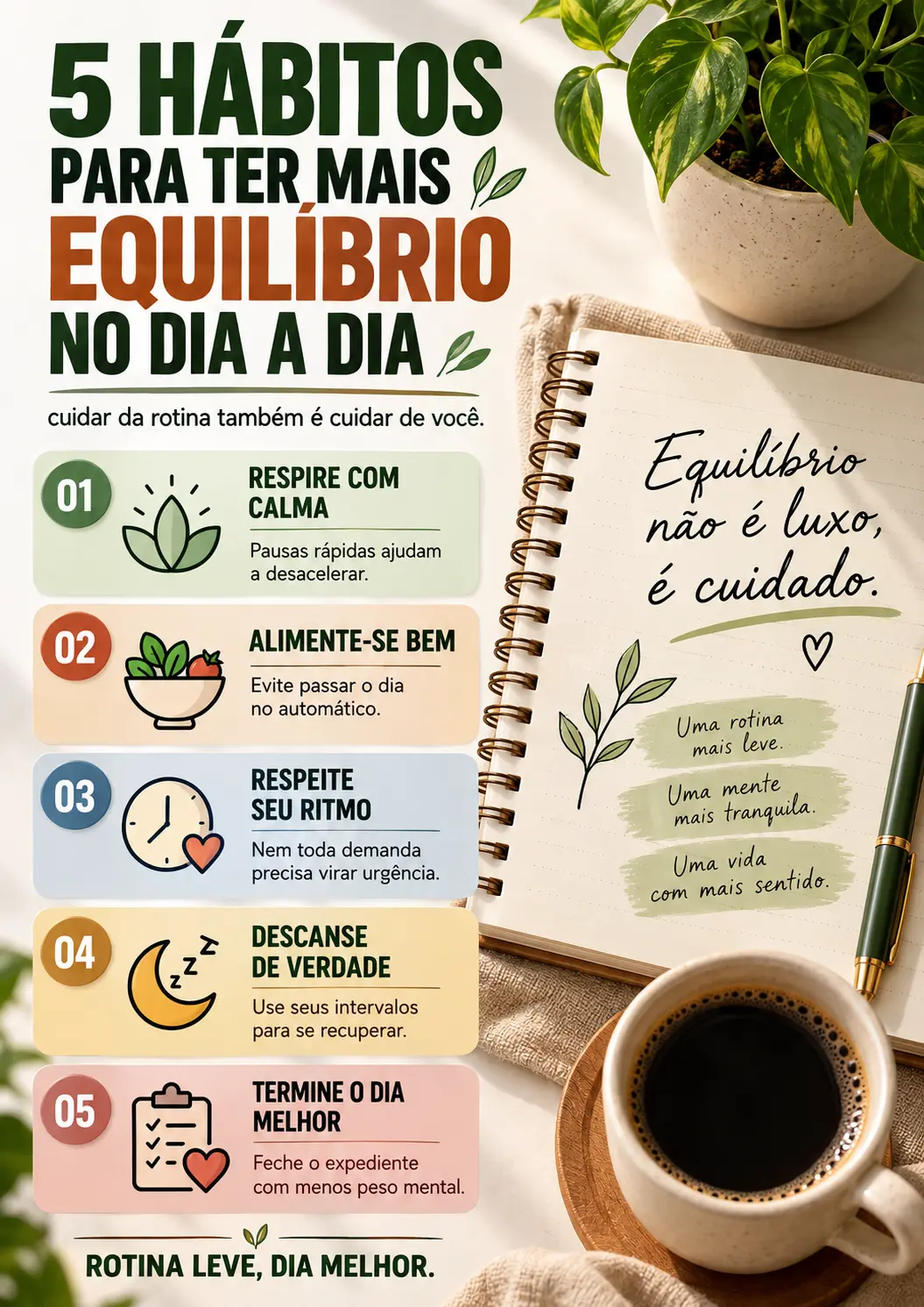 Hábitos para mais equilíbrio no dia a dia