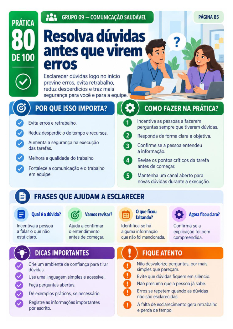 Página real do material de 100 práticas de QVT — prévia 8