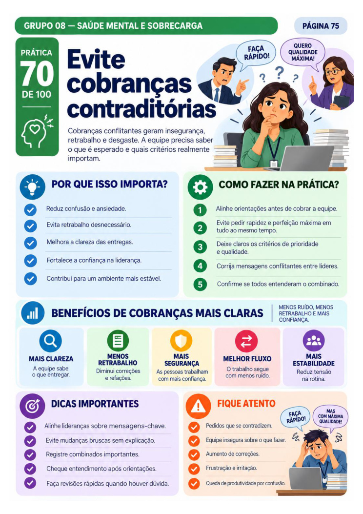 Página real do material de 100 práticas de QVT — prévia 7