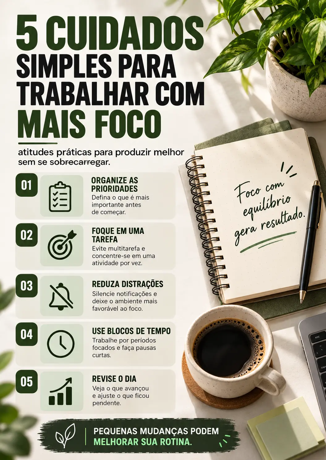 Cuidados simples para trabalhar com mais foco