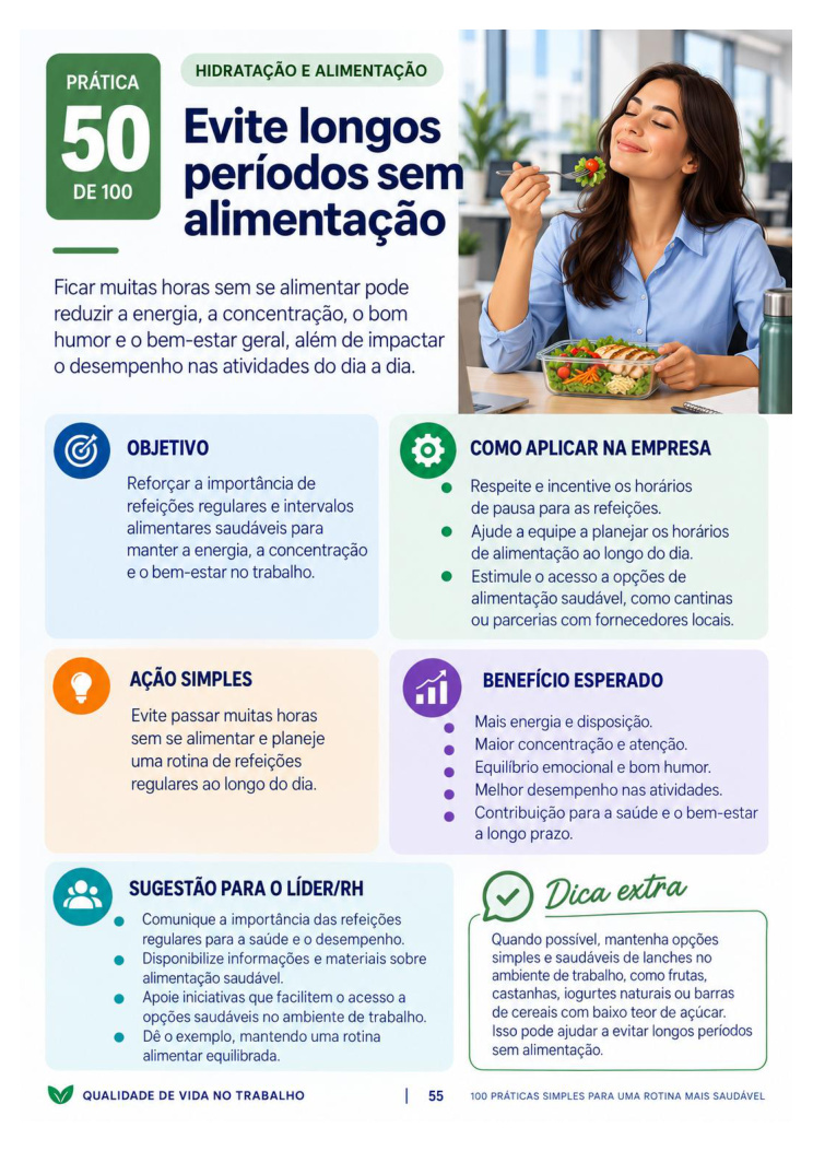 Página real do material de 100 práticas de QVT — prévia 5